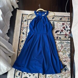 Lindy Bop Elegant Blue Halter Dress